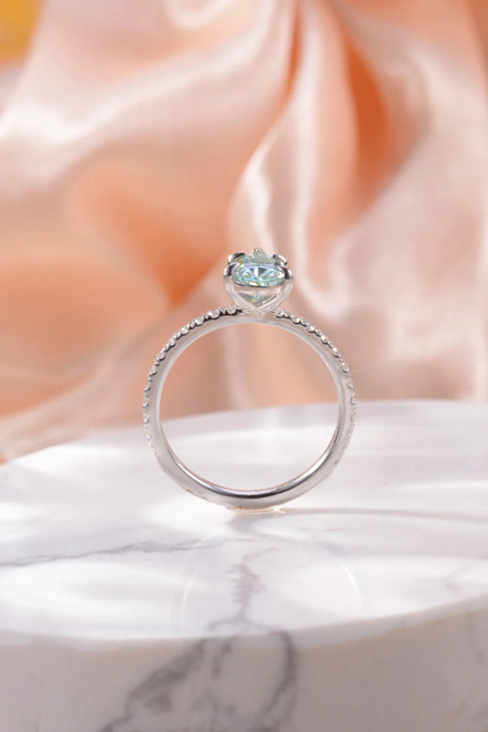 1.5 Carat Teardrop Shape Moissanite 925 Sterling Silver Ring - Image 5