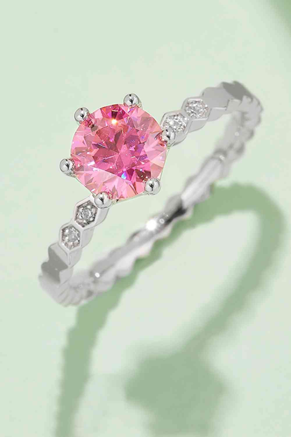1 Carat Moissanite 6-Prong 925 Sterling Silver Ring - Image 4