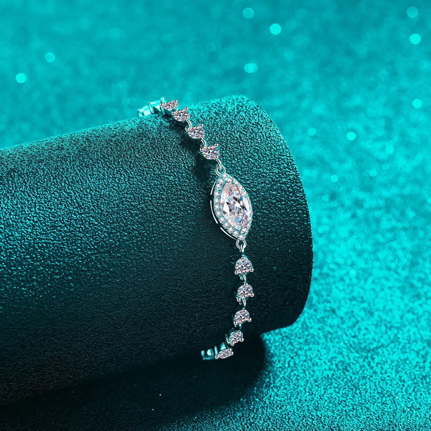 1 Carat Moissanite 925 Sterling Silver Bracelet - Image 5