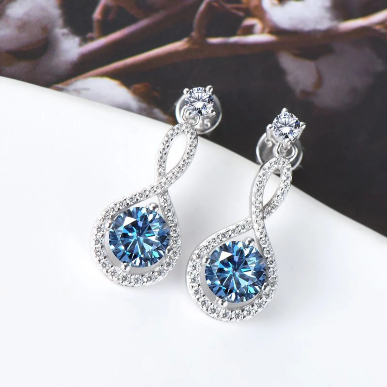 1 Carat Moissanite 925 Sterling Silver Earrings - Image 2