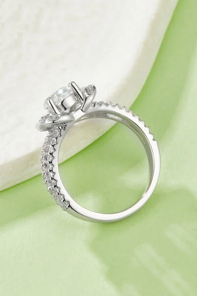 1 Carat Moissanite 925 Sterling Silver Heart Ring - Image 3