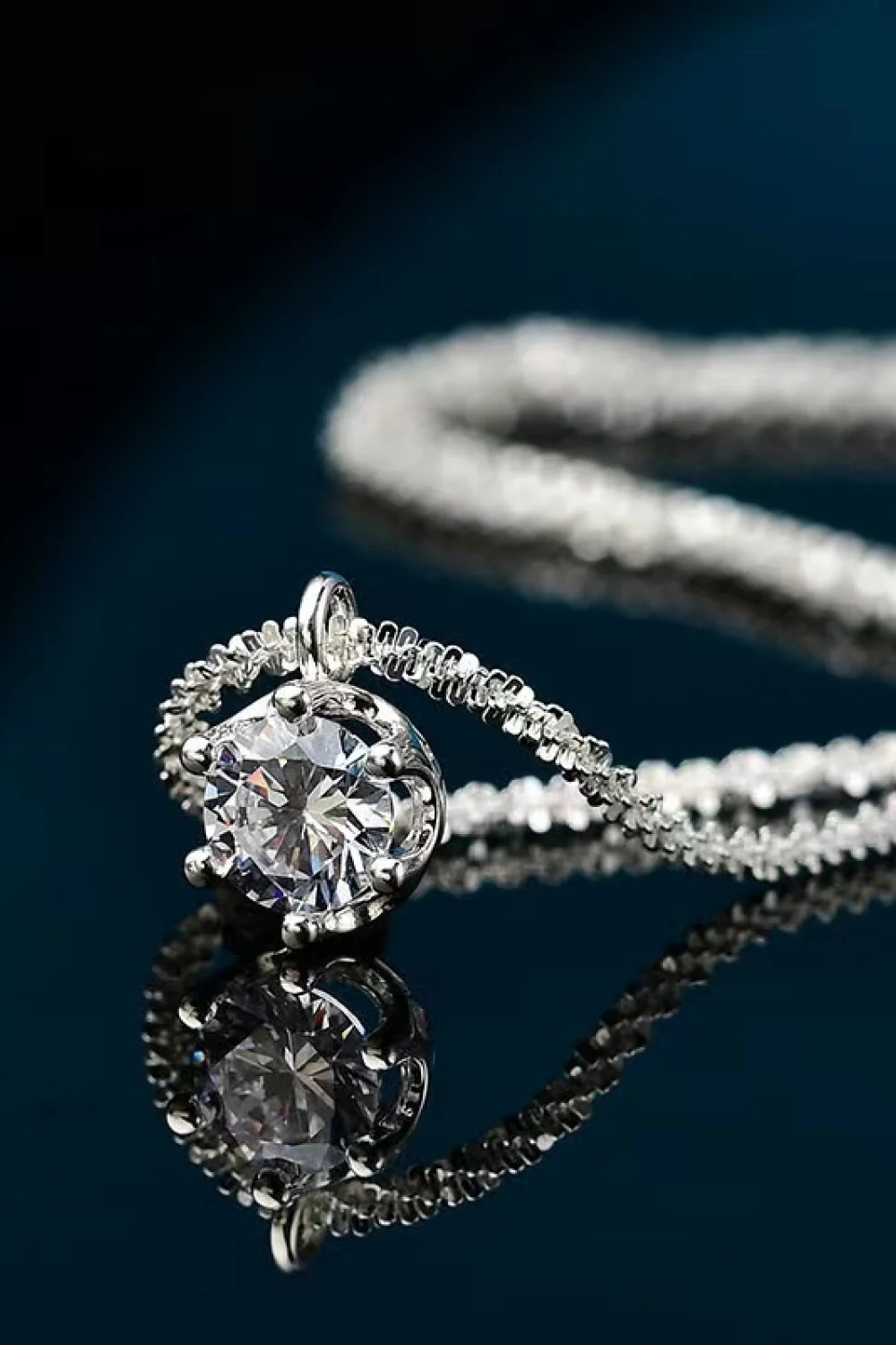 1 Carat Moissanite 925 Sterling Silver Necklace - Image 3