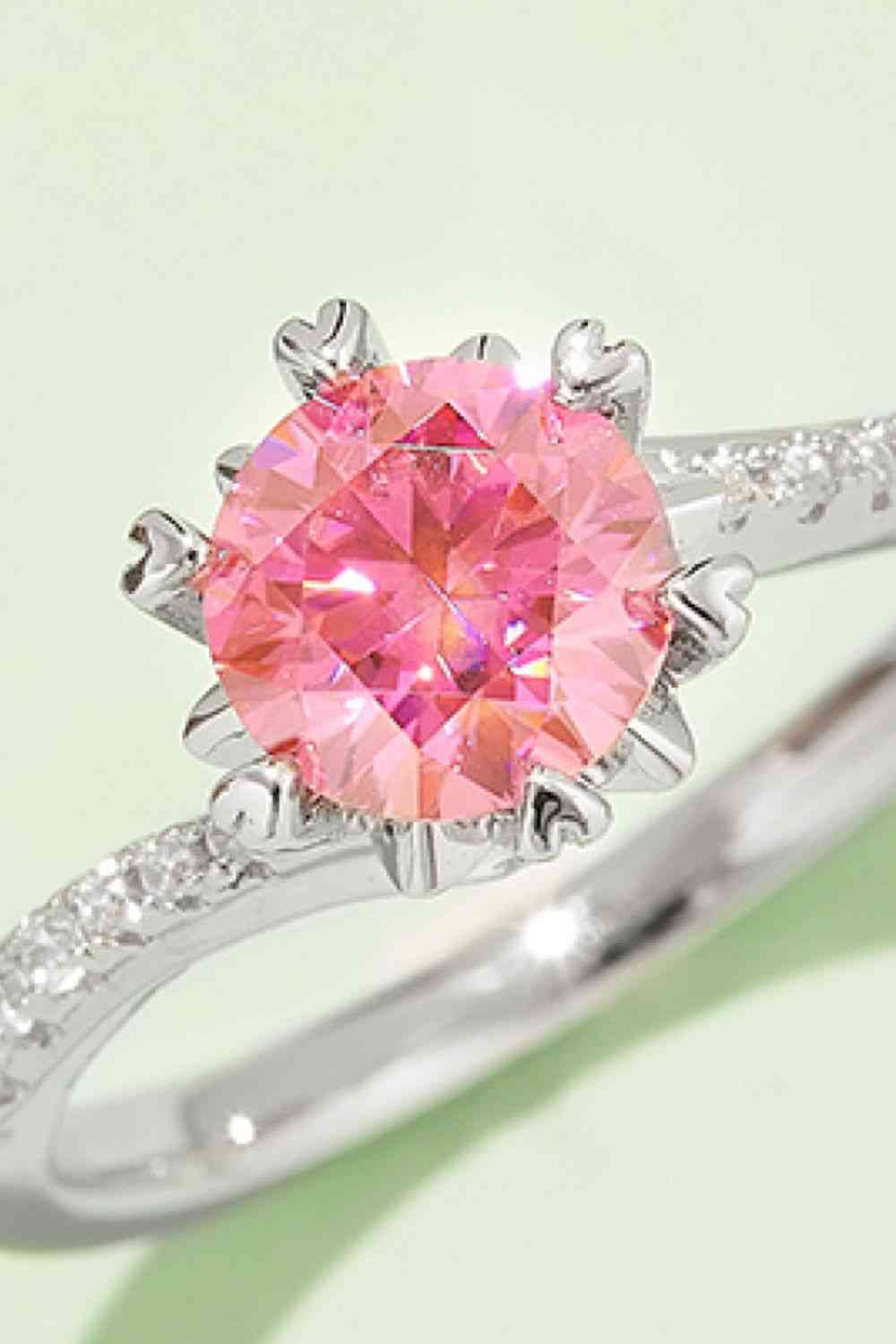 1 Carat Moissanite 925 Sterling Silver Ring - Image 2