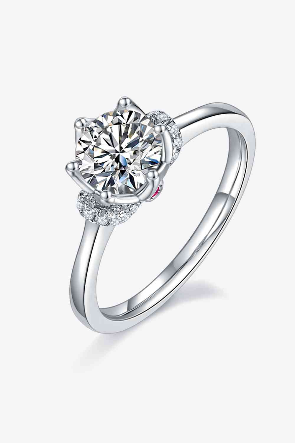 1 Carat Moissanite 925 Sterling Silver Ring - Image 2