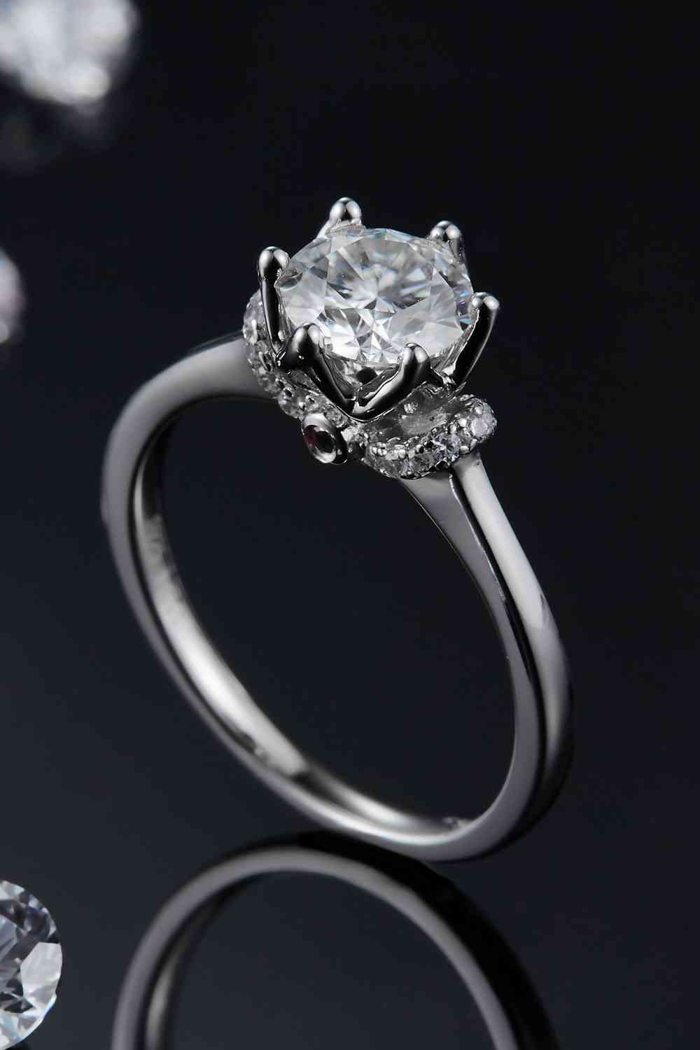 1 Carat Moissanite 925 Sterling Silver Ring - Image 4