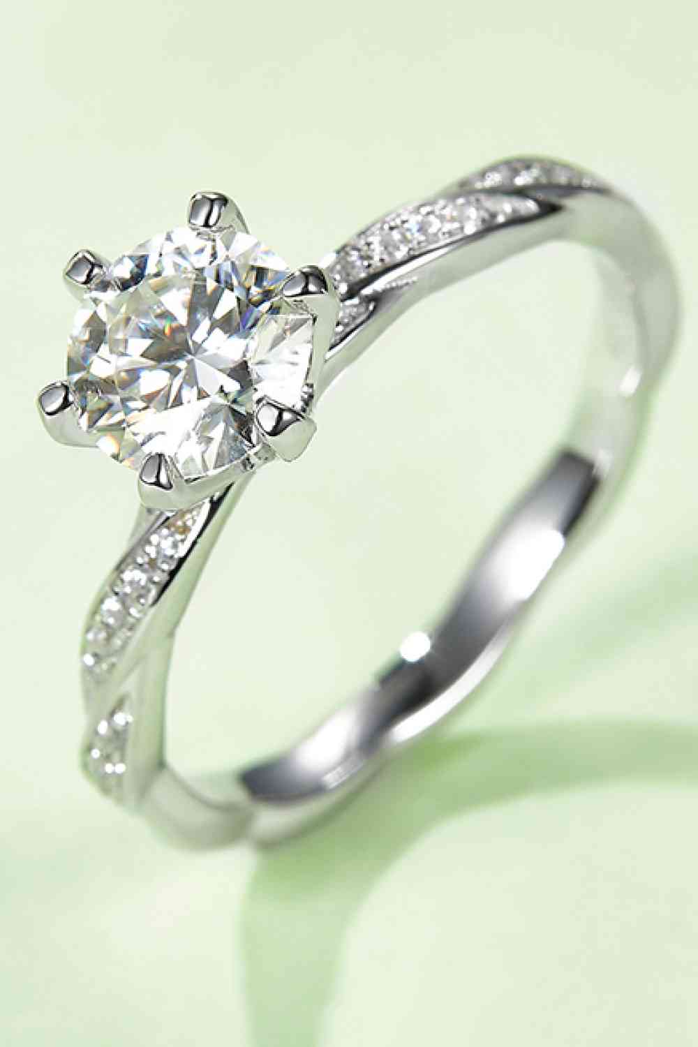 1 Carat Moissanite 925 Sterling Silver Ring - Image 7