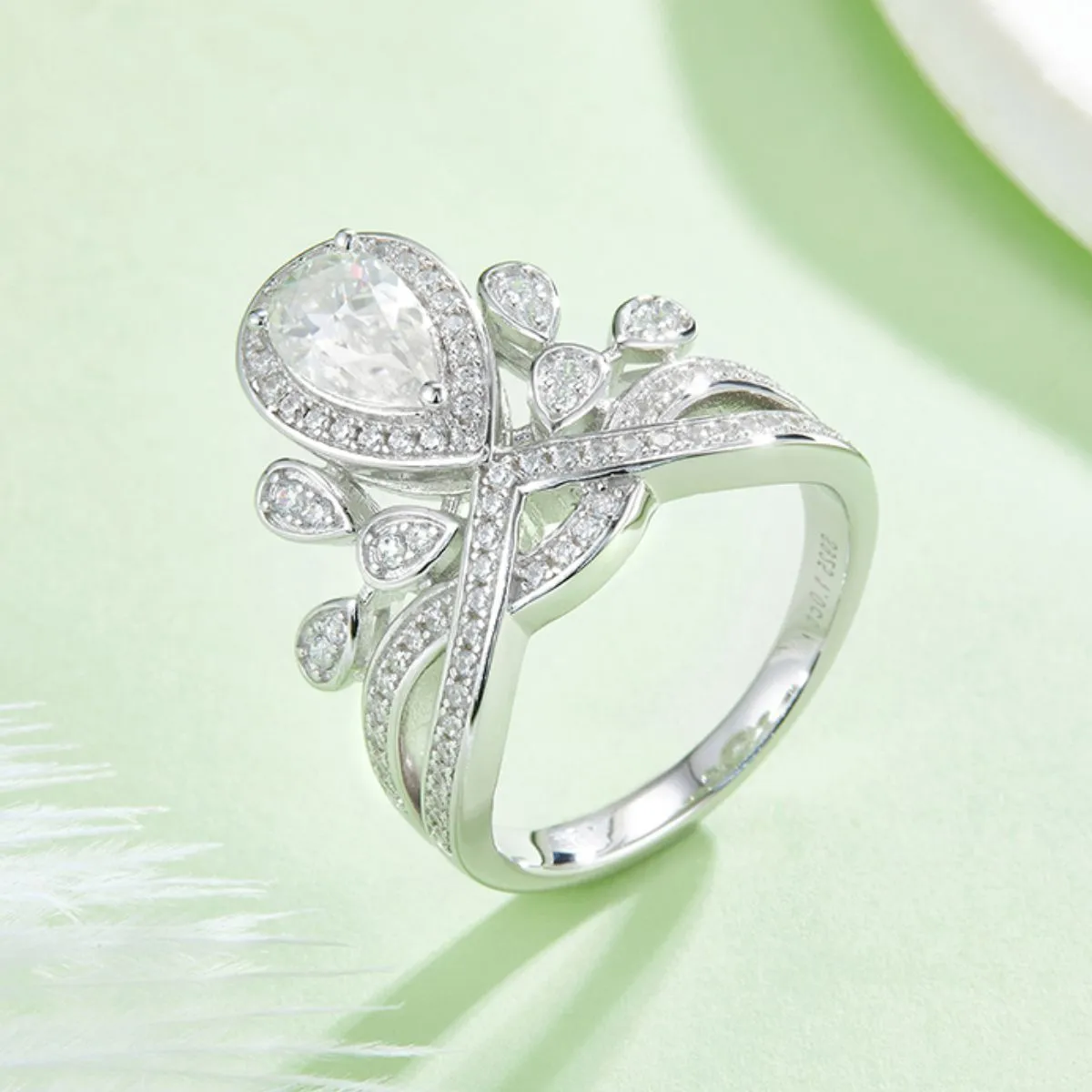 1 Carat Moissanite 925 Sterling Silver Ring - Image 8