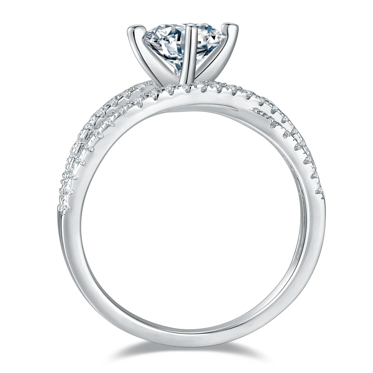 1 Carat Moissanite 925 Sterling Silver Ring - Image 5
