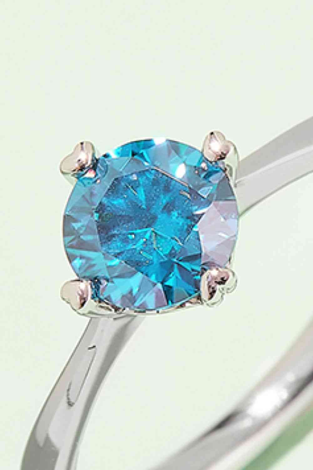 1 Carat Moissanite 925 Sterling Silver Solitaire Ring - Image 2
