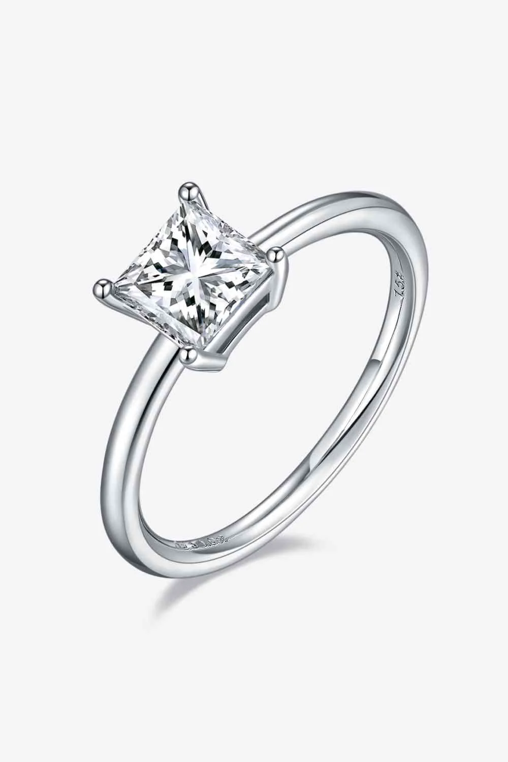1 Carat Moissanite 925 Sterling Silver Solitaire Ring - Image 12