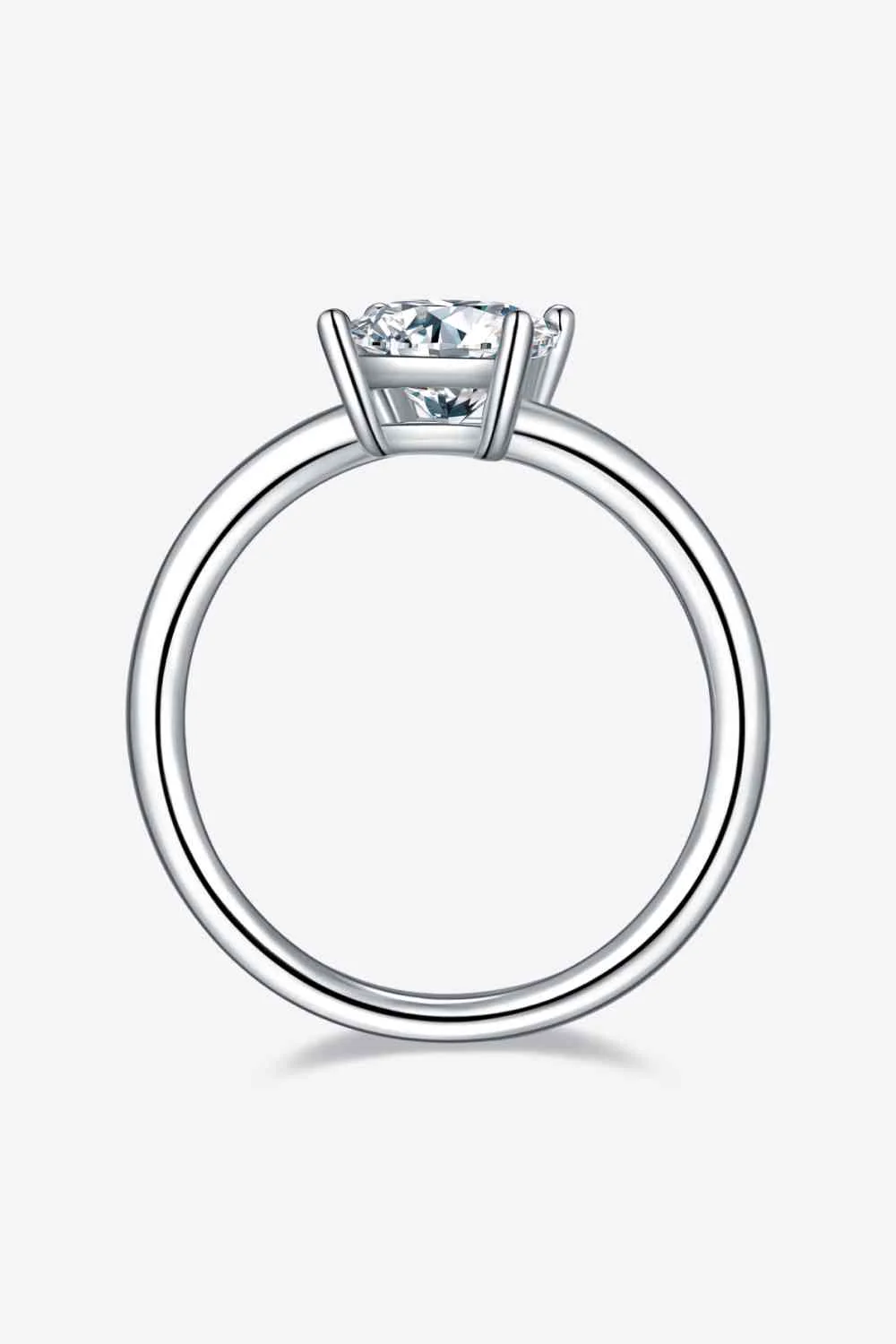 1 Carat Moissanite 925 Sterling Silver Solitaire Ring - Image 13