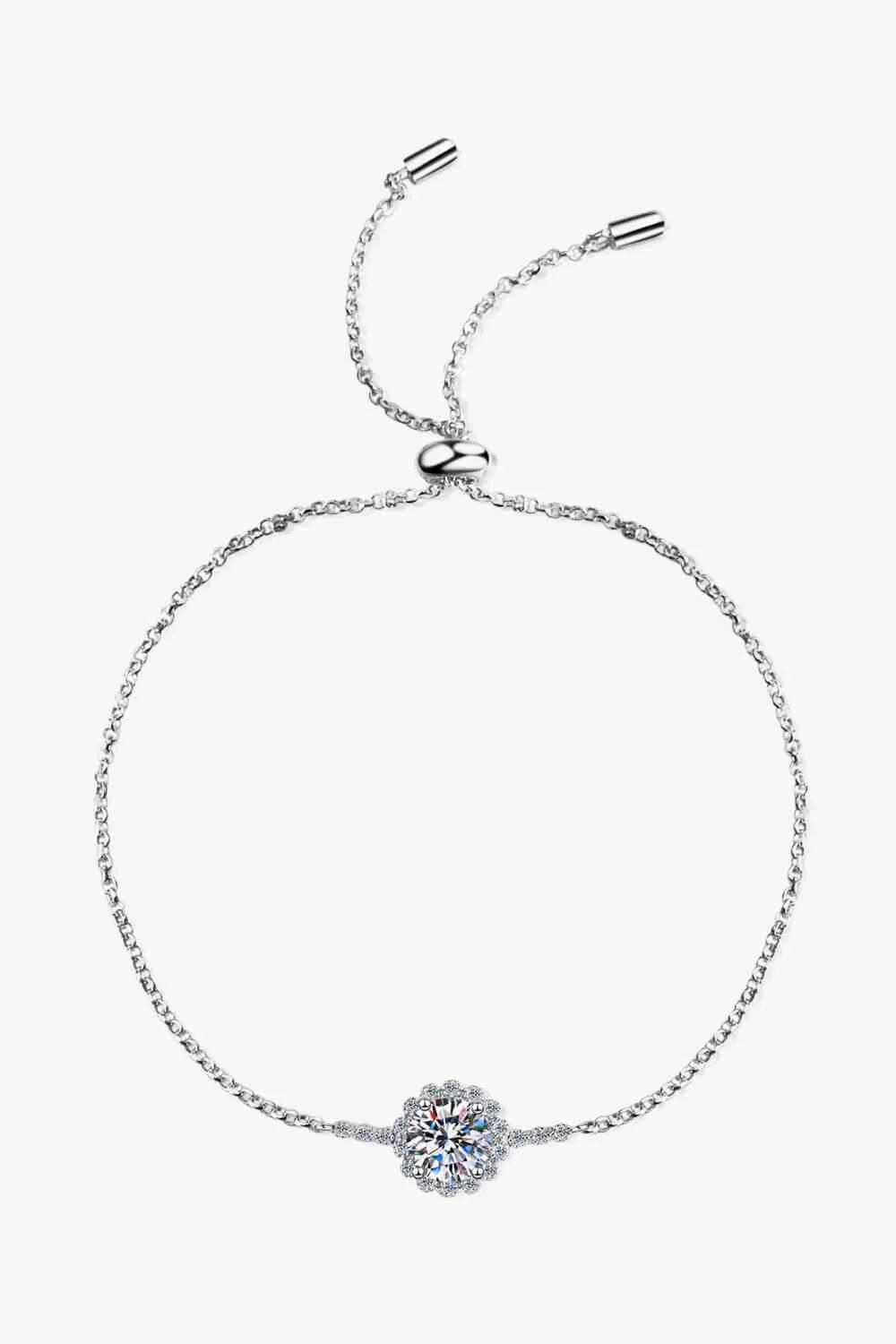 1 Carat Moissanite Chain Bracelet - Image 3