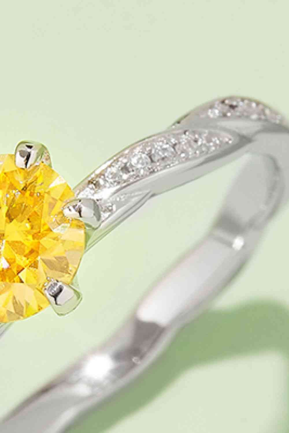 1 Carat Moissanite Contrast 925 Sterling Silver Ring - Image 3