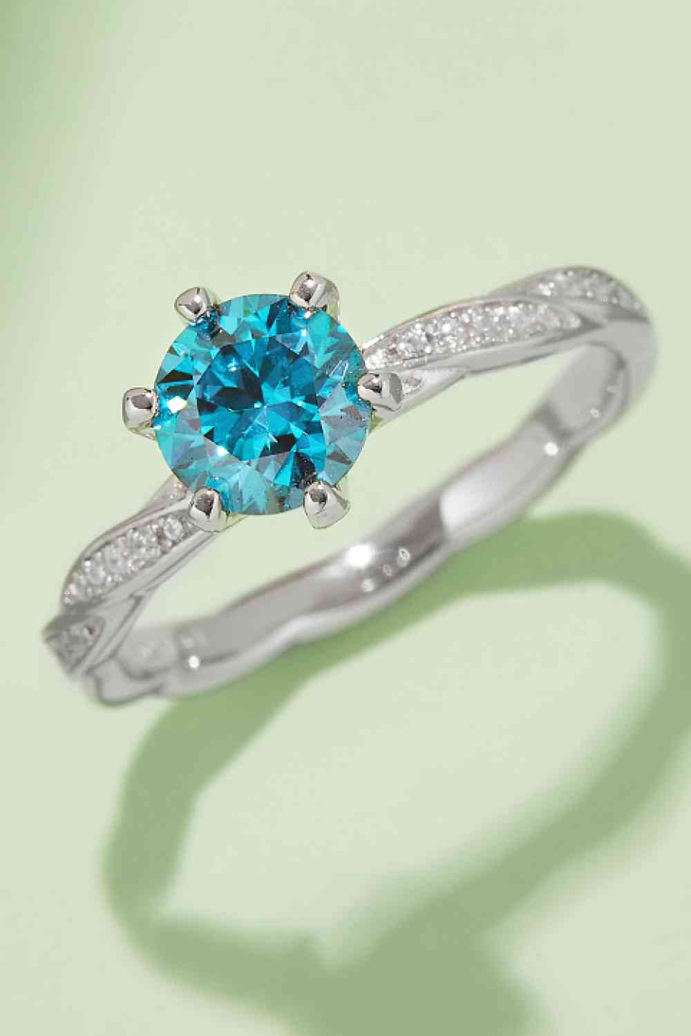 1 Carat Moissanite Contrast 925 Sterling Silver Ring - Image 4