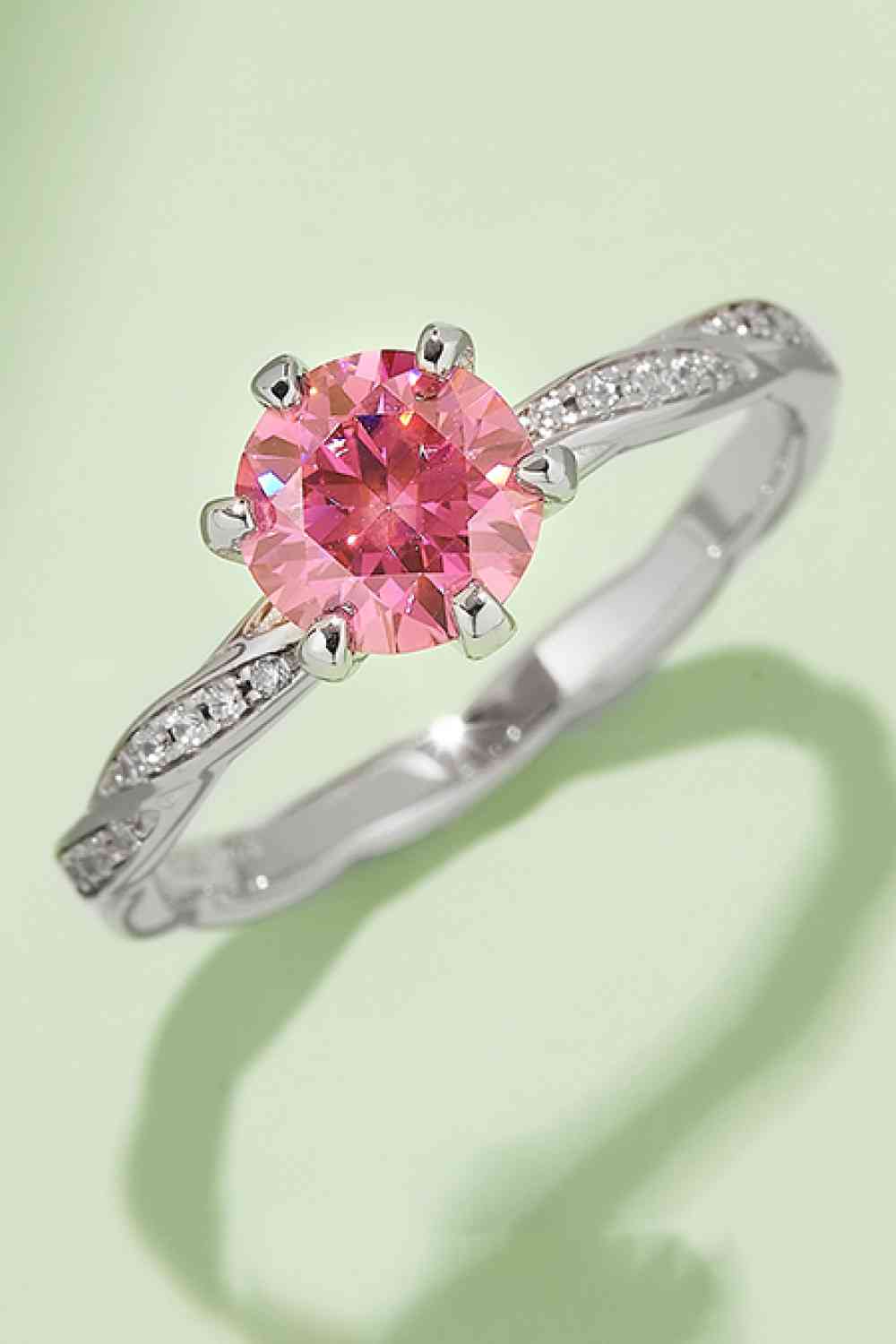 1 Carat Moissanite Contrast 925 Sterling Silver Ring - Image 7