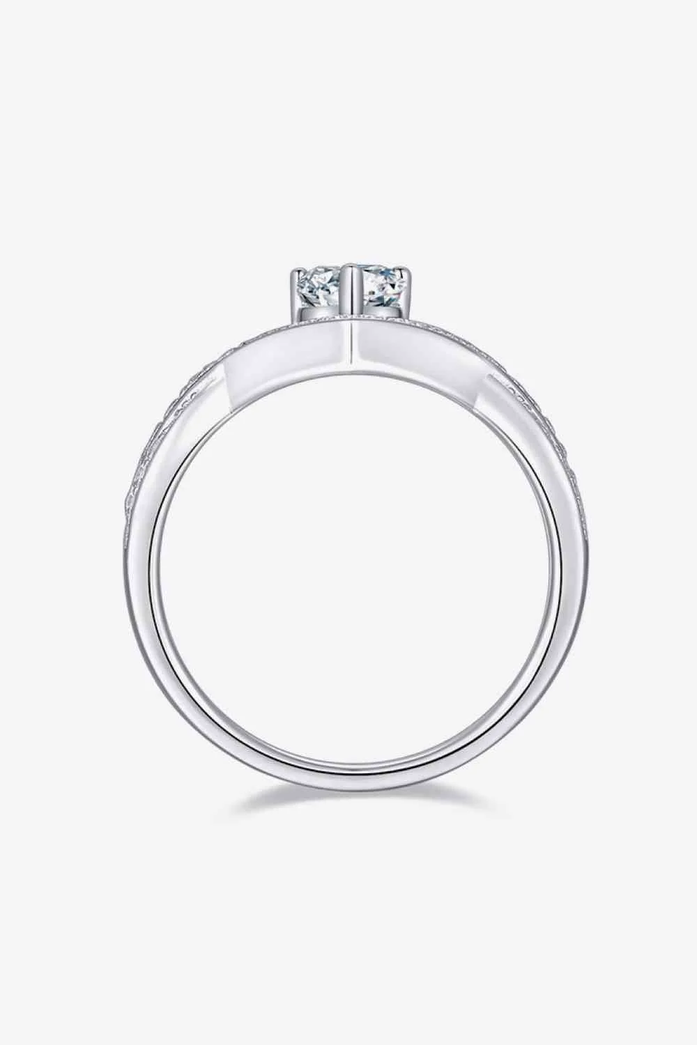 1 Carat Moissanite Teardrop 925 Sterling Silver Ring - Image 4