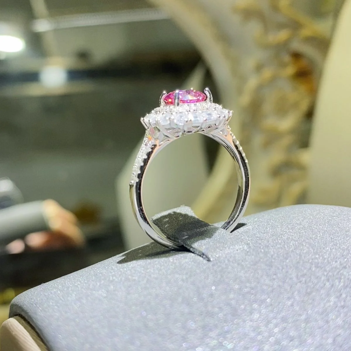 1 Carat Moissanite Zircon 925 Sterling Silver Ring - Image 3