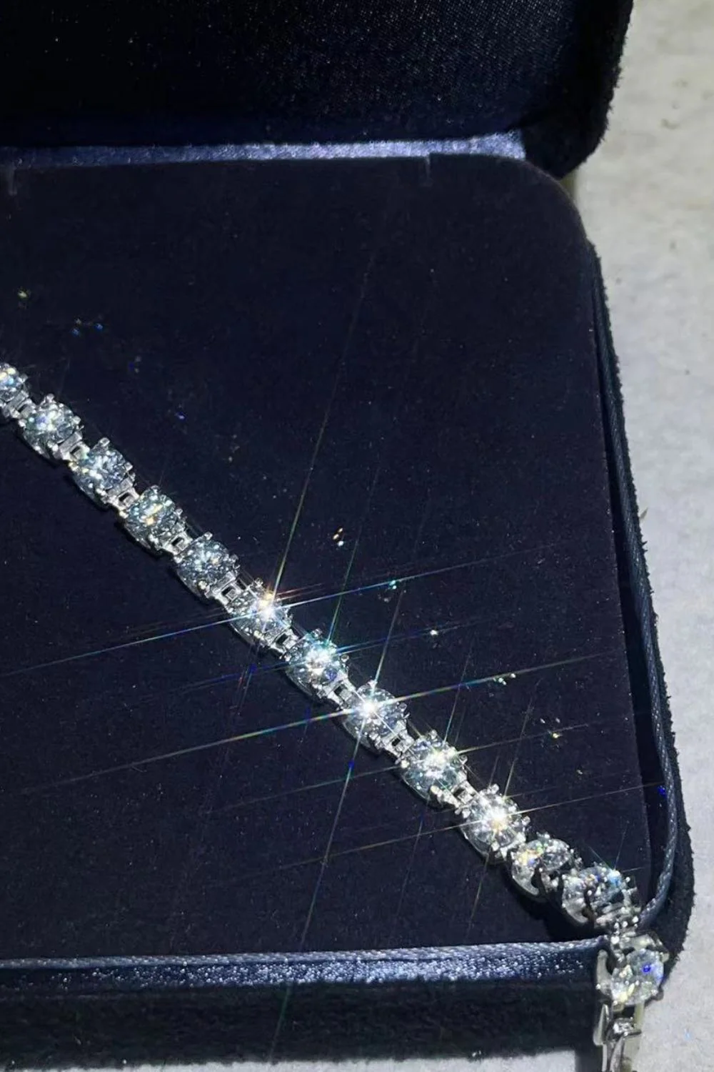 10 Carat Moissanite Platinum-Plated Bracelet - Image 3