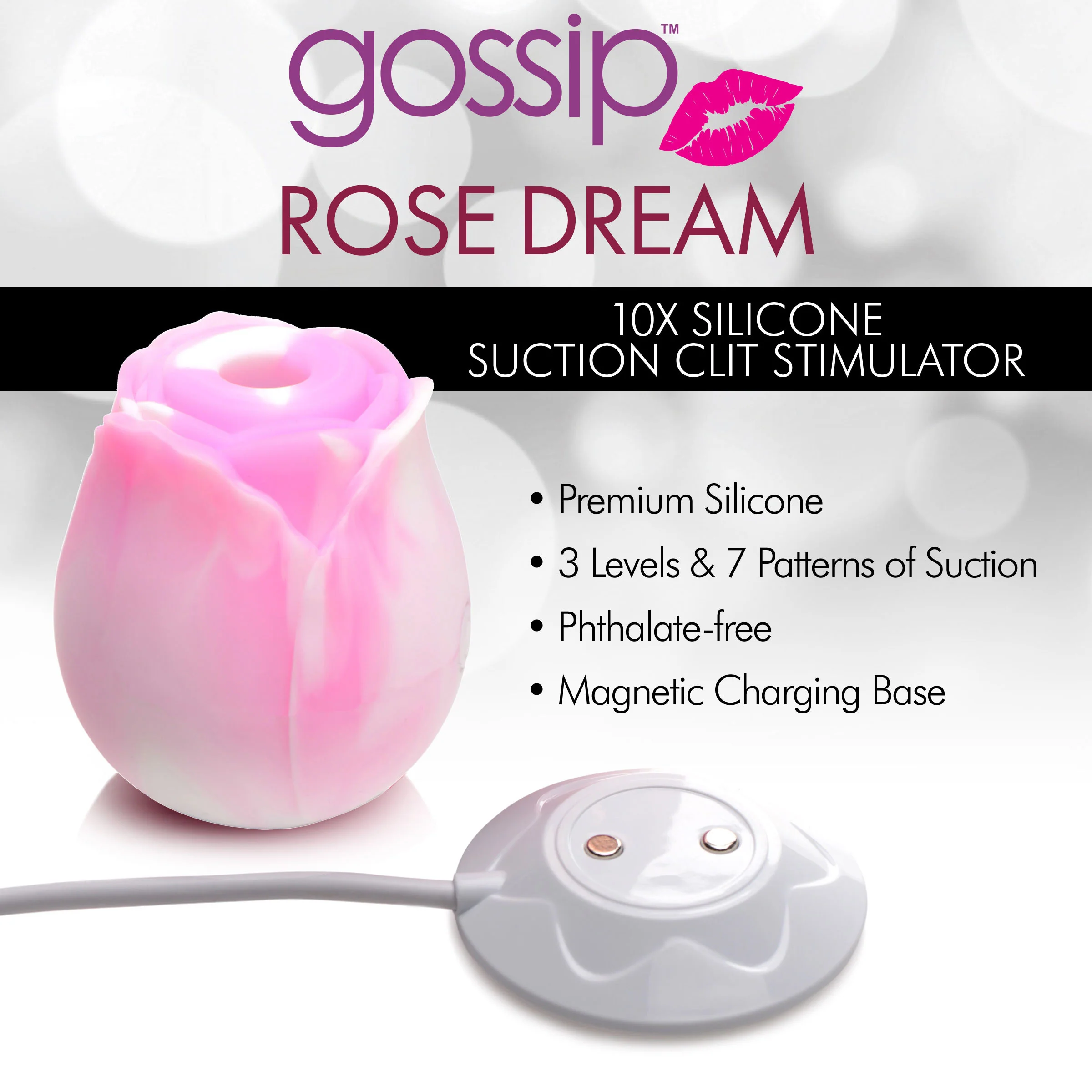 10x Rose Dream Silicone Clitoral Stimulator - Image 3