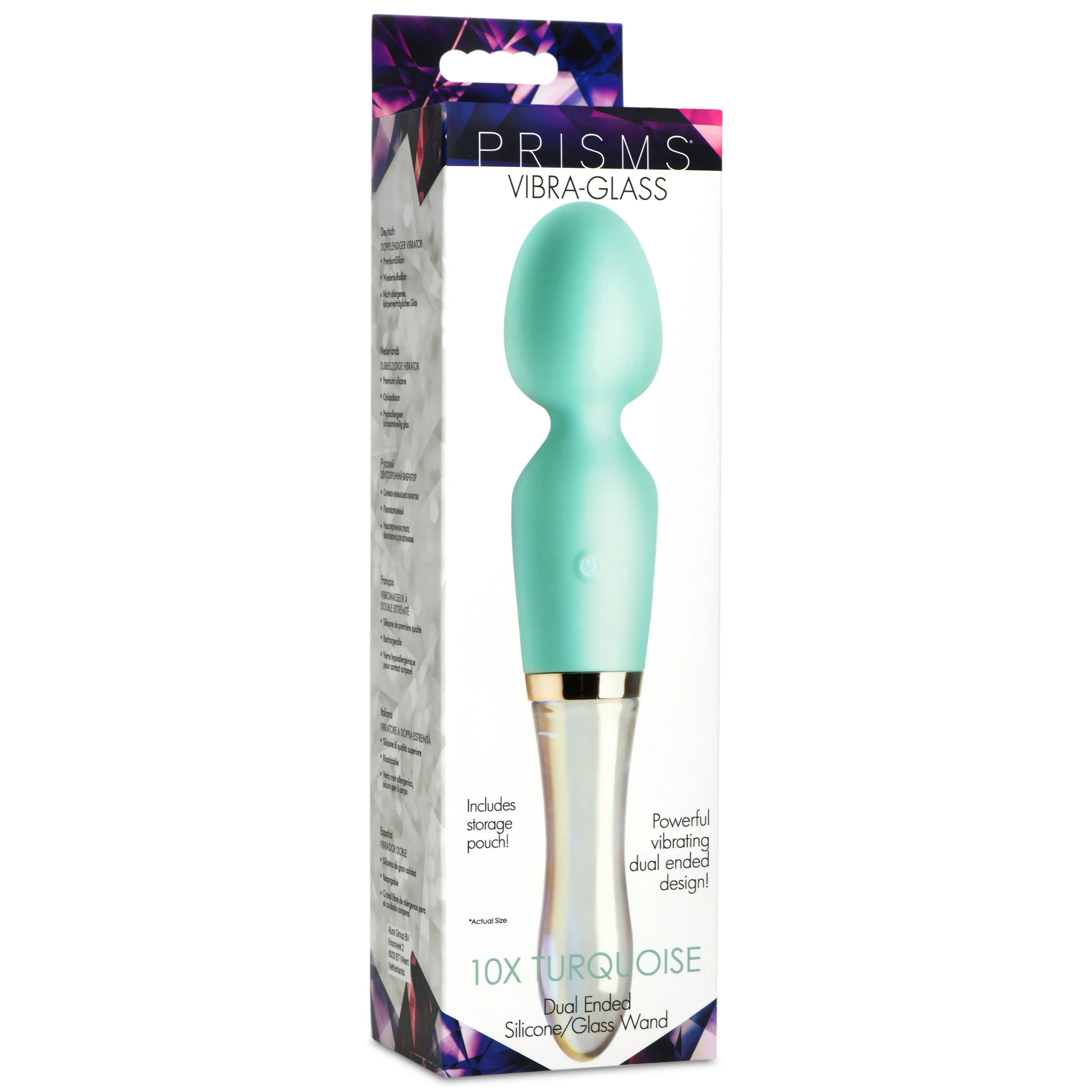 10x Turquoise Dual Ended Silicone And Glass Wand - Image 2