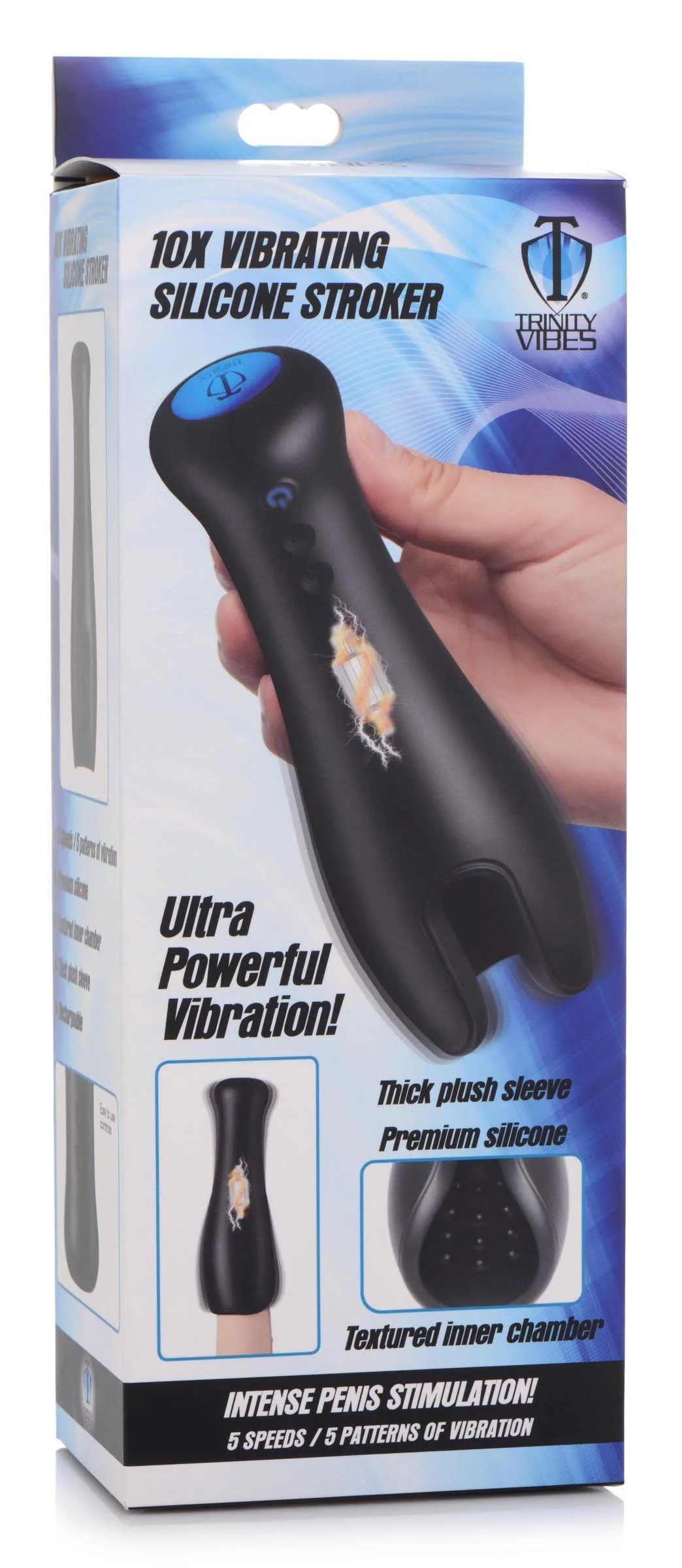 10x Vibrating Silicone Stroker - Image 9