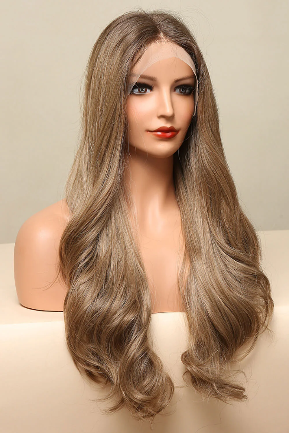13*2" Lace Front Wigs Synthetic Long Wave 26" 150% Density in Golden Brown - Image 3