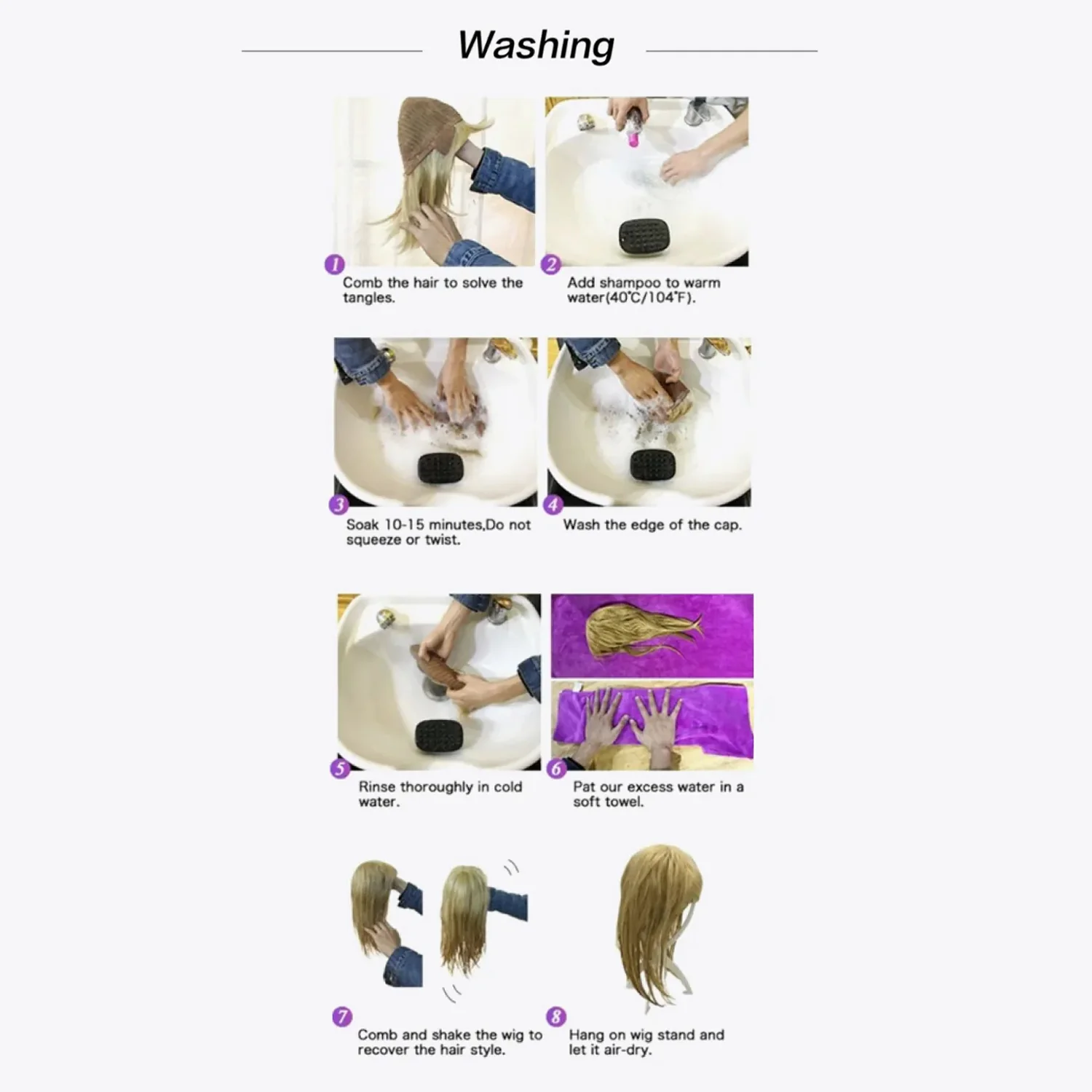 13*3" Lace Front Wigs Synthetic Mid-length Straight 12" 130% Density - Image 10