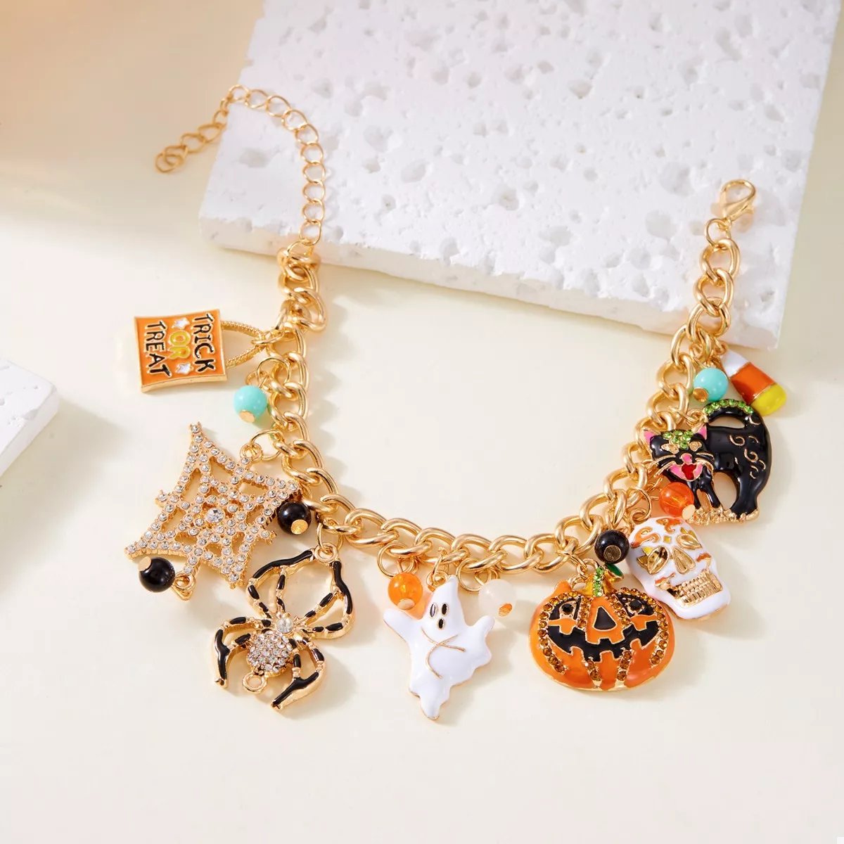 18K Gold-Plated Halloween Theme Bracelet - Image 2