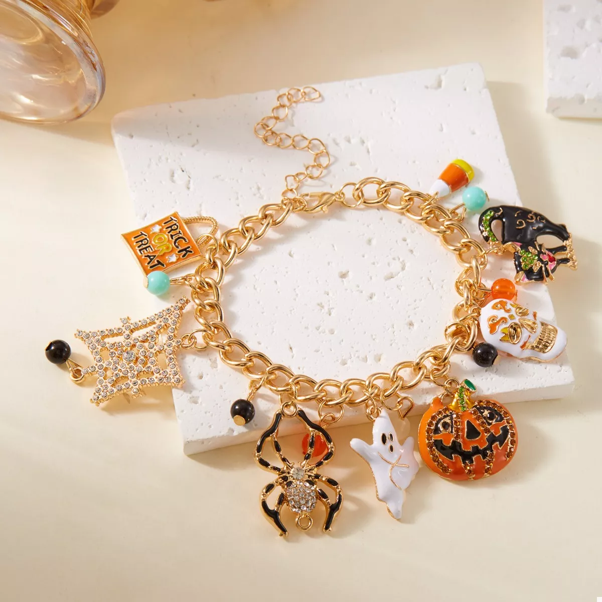 18K Gold-Plated Halloween Theme Bracelet - Image 3