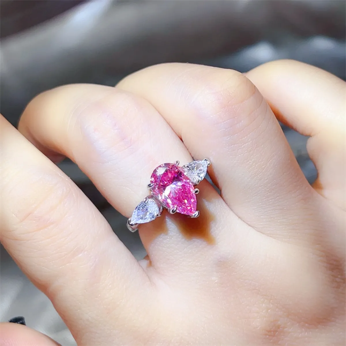 2 Carat 925 Sterling Silver Moissanite Ring