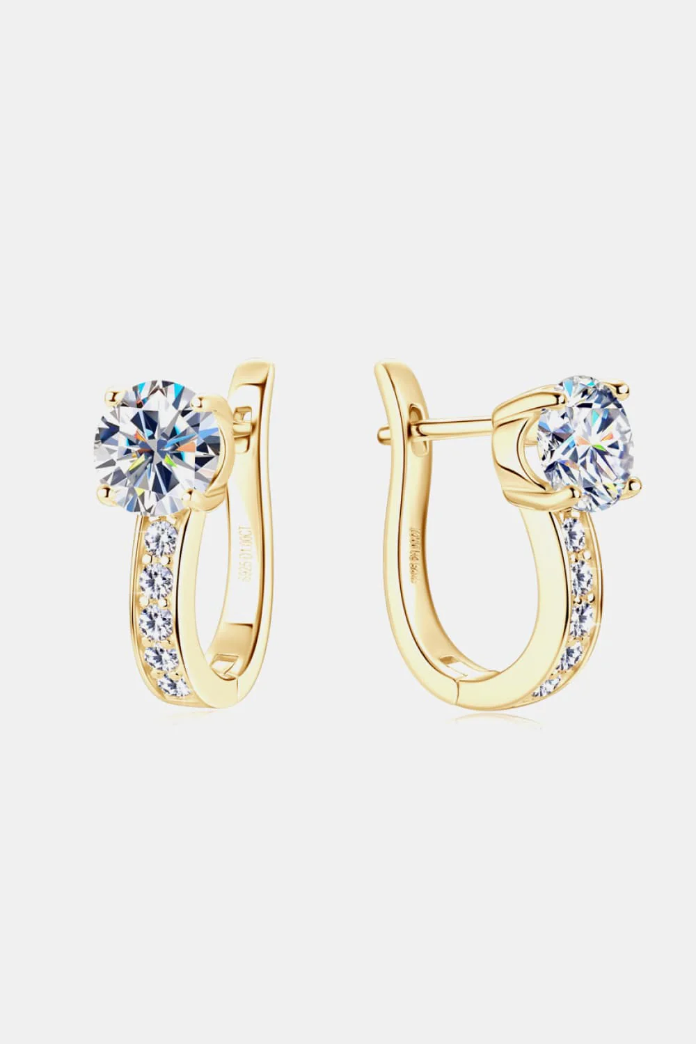 2 Carat Moissanite 925 Sterling Silver Earrings - Image 6