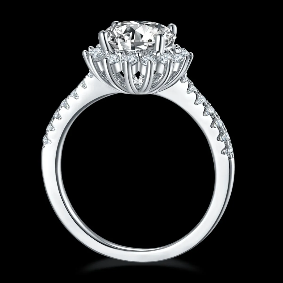 2 Carat Moissanite 925 Sterling Silver Ring - Image 4