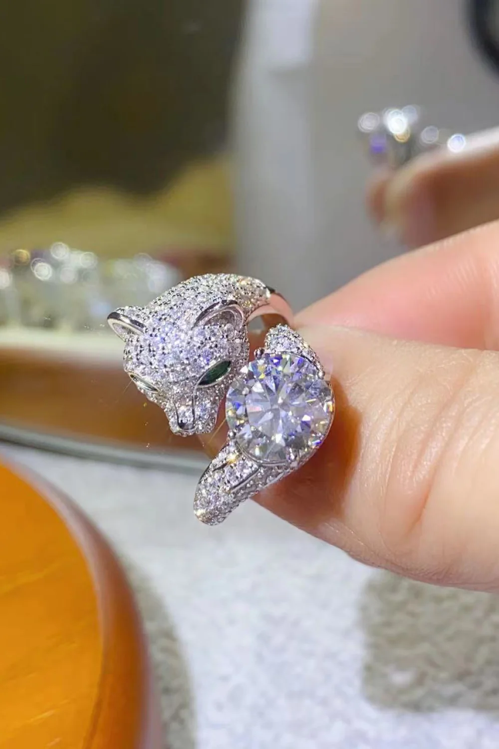 2 Carat Moissanite Adjustable Animal Ring - Image 4