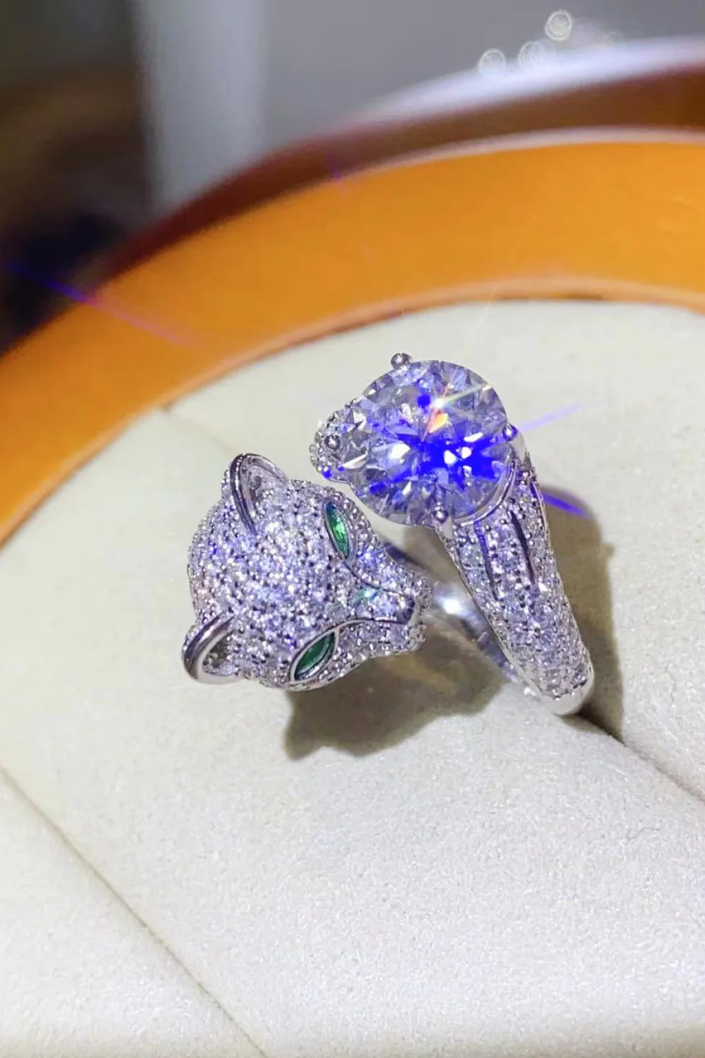 2 Carat Moissanite Adjustable Animal Ring - Image 5