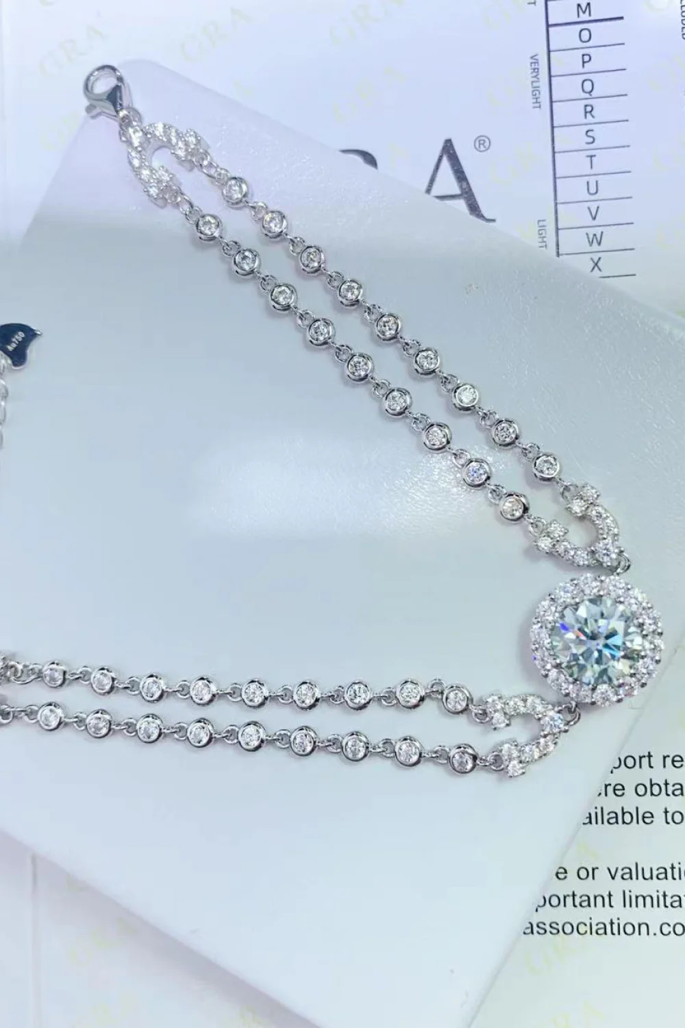 2 Carat Moissanite Double-Layered Bracelet - Image 2