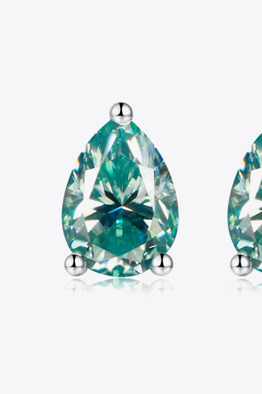 2 Carat Moissanite Teardrop Earrings - Image 3