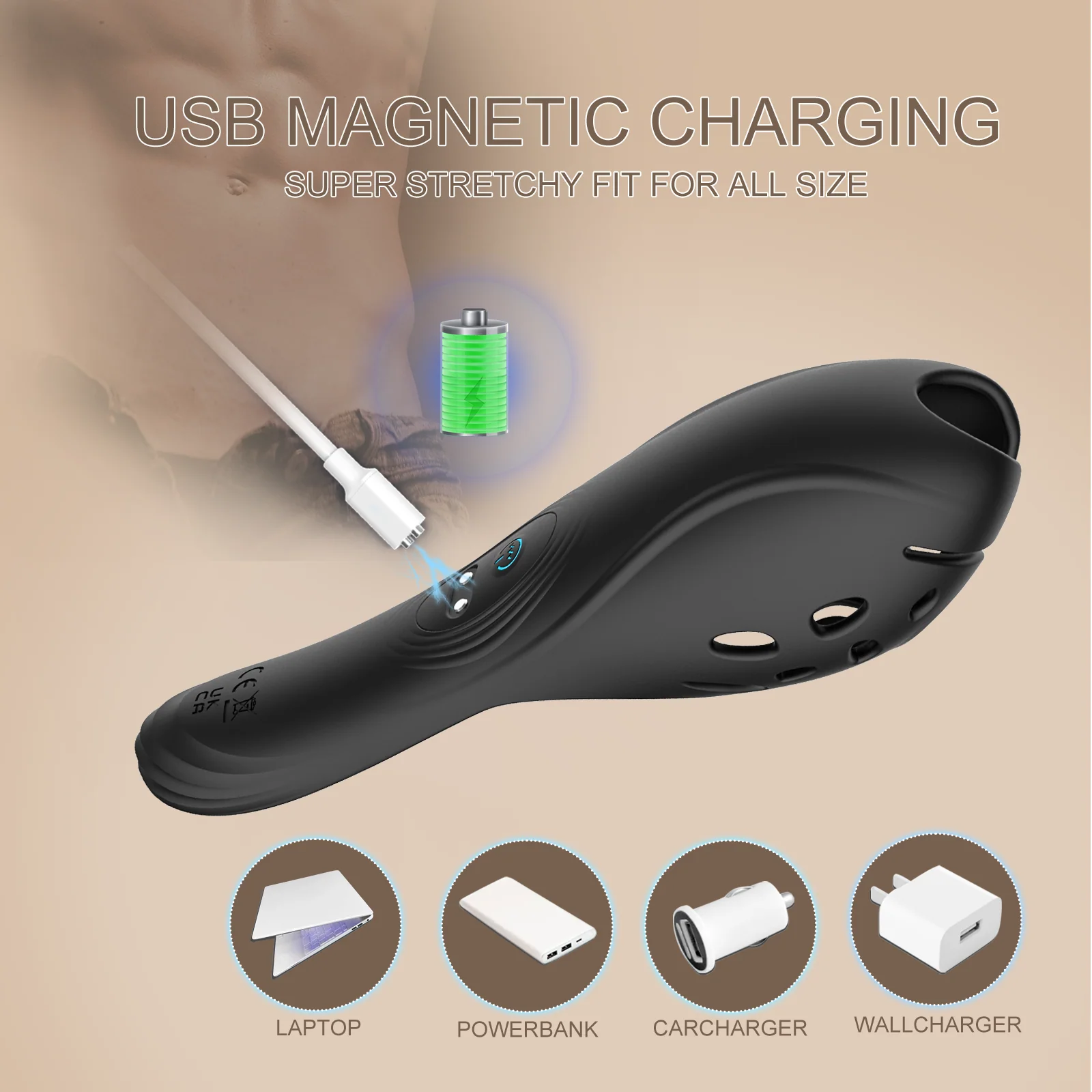 2-in-1 Penis Enlargement Vibrator – Premium Sleeve & Tool by V For Vibes. - Image 4