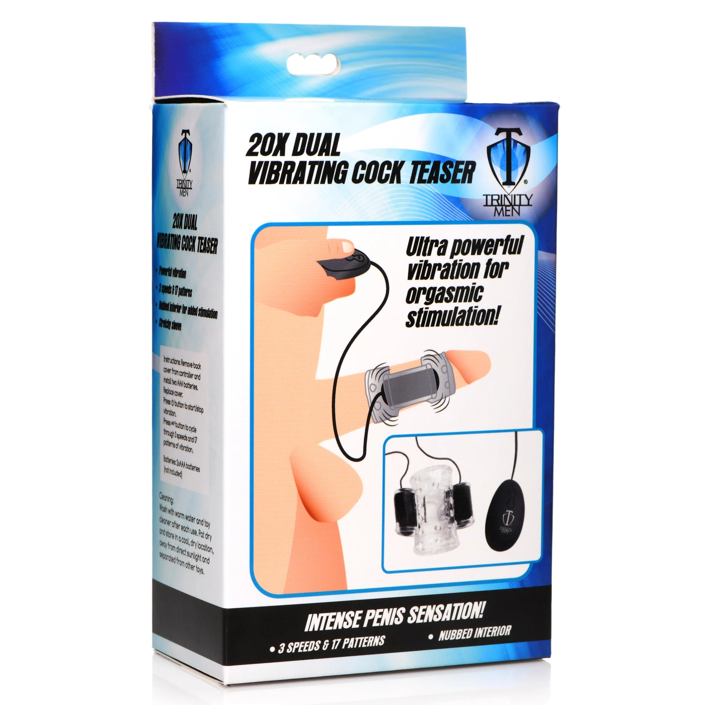 20x Dual Vibrating Cock Teaser - Image 2