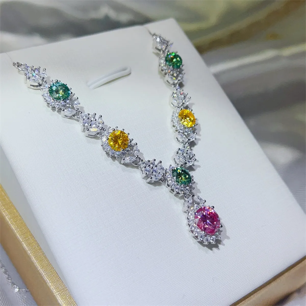 3.5 Carat Moissanite 925 Sterling Silver Necklace - Image 5