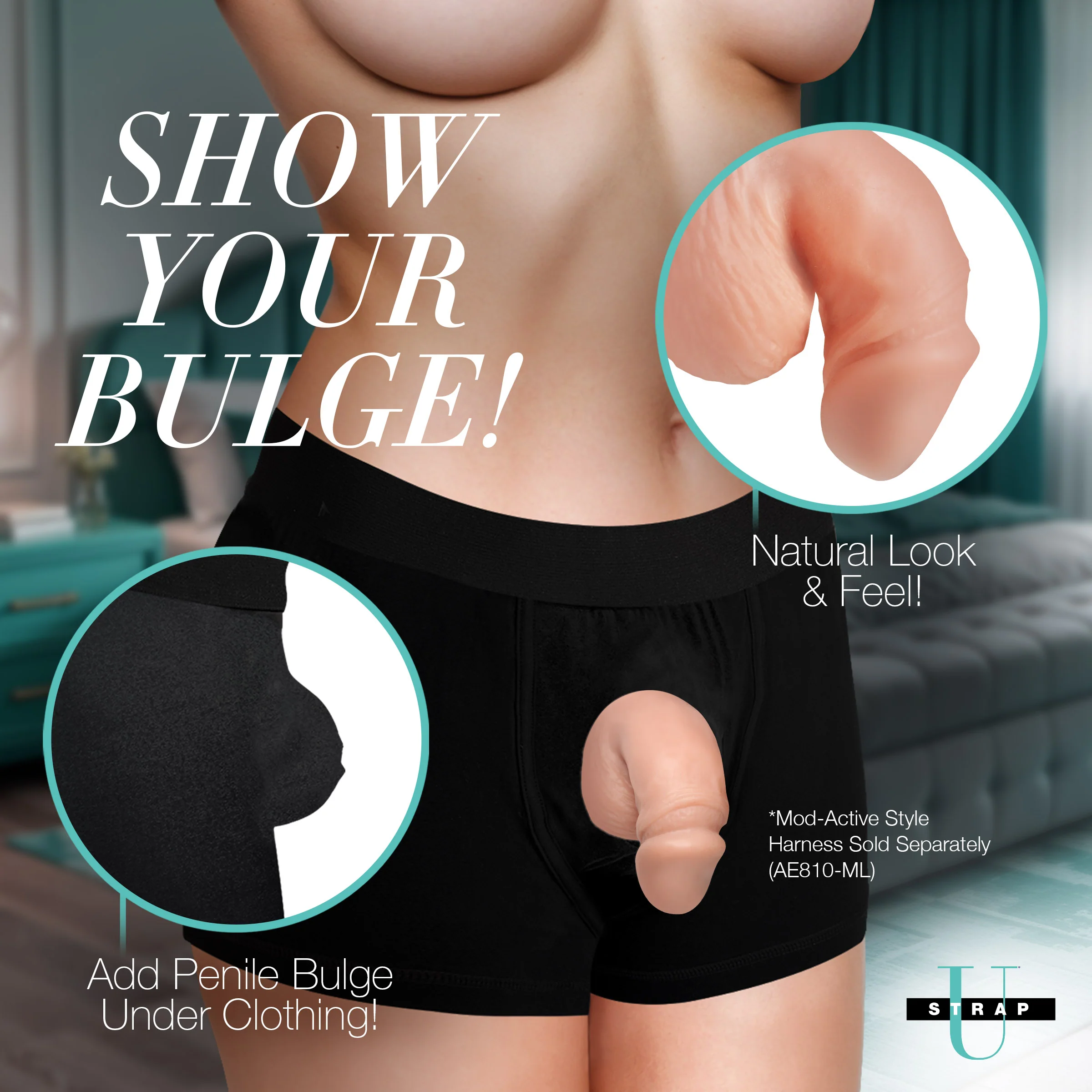 3.6" Silicone Packer Dildo - Light - Image 6