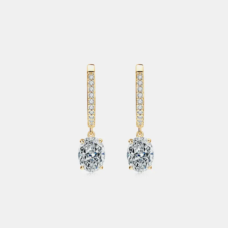 3 Carat Moissanite 925 Sterling Silver Earrings - Image 5