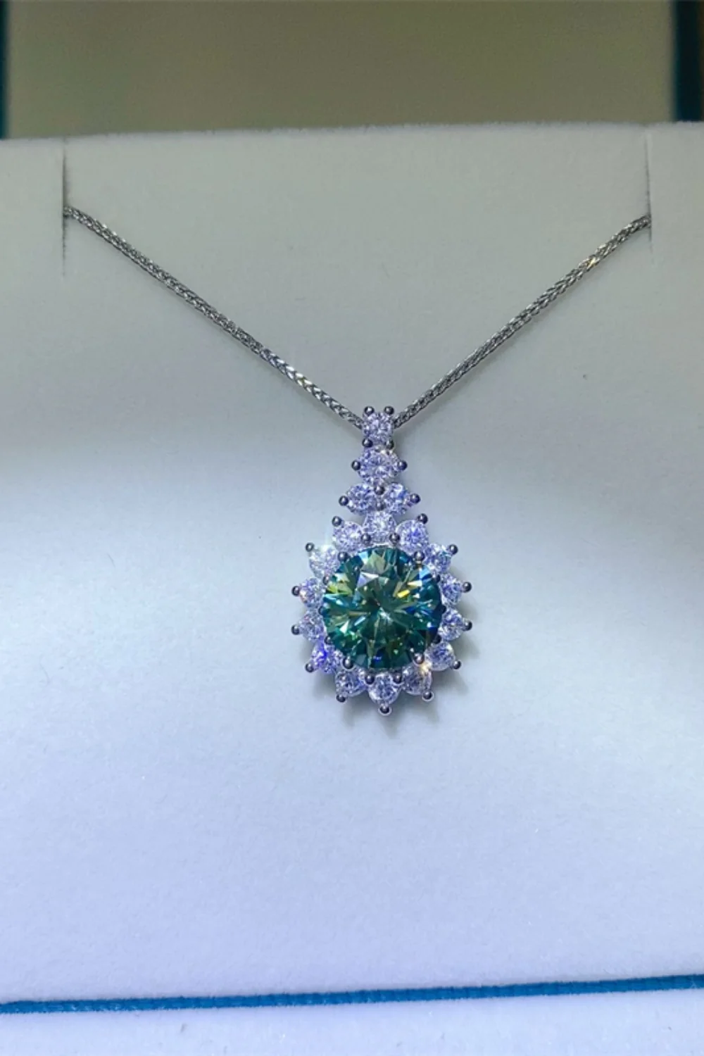 3 Carat Moissanite 925 Sterling Silver Pendant Necklace - Image 3