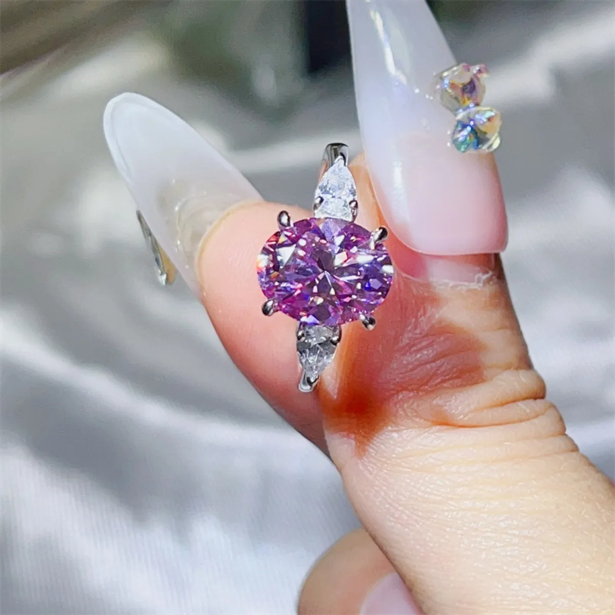 3 Carat Moissanite 925 Sterling Silver Ring - Image 5