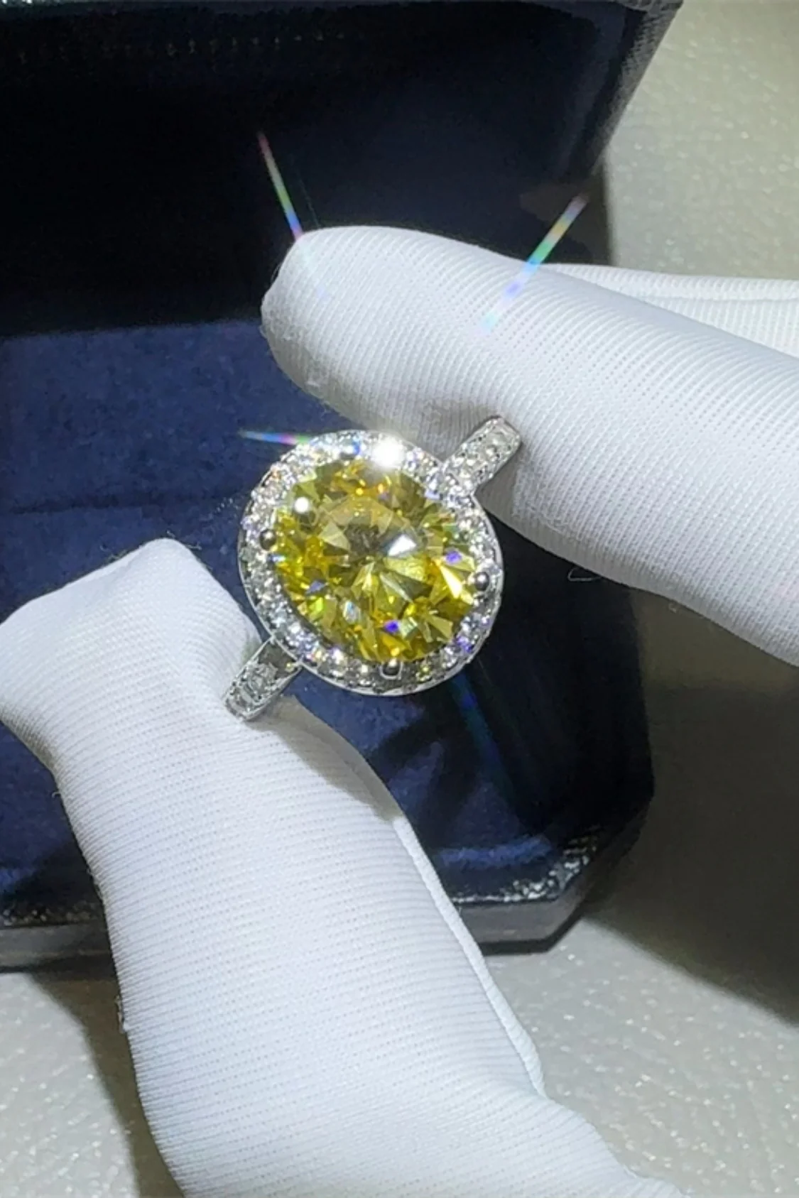 3 Carat Moissanite 925 Sterling Silver Ring - Image 7