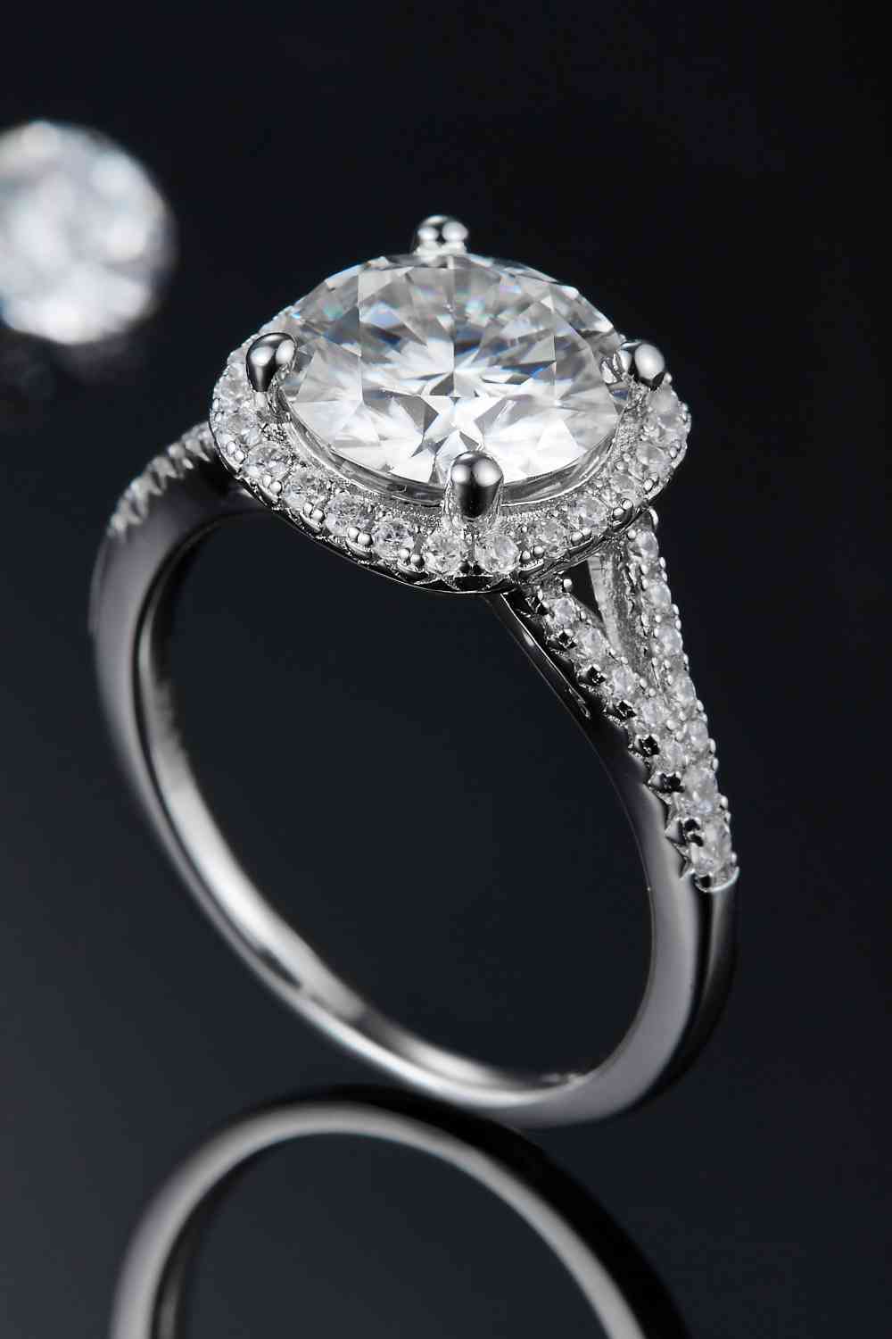 3 Carat Moissanite Halo Ring - Image 2