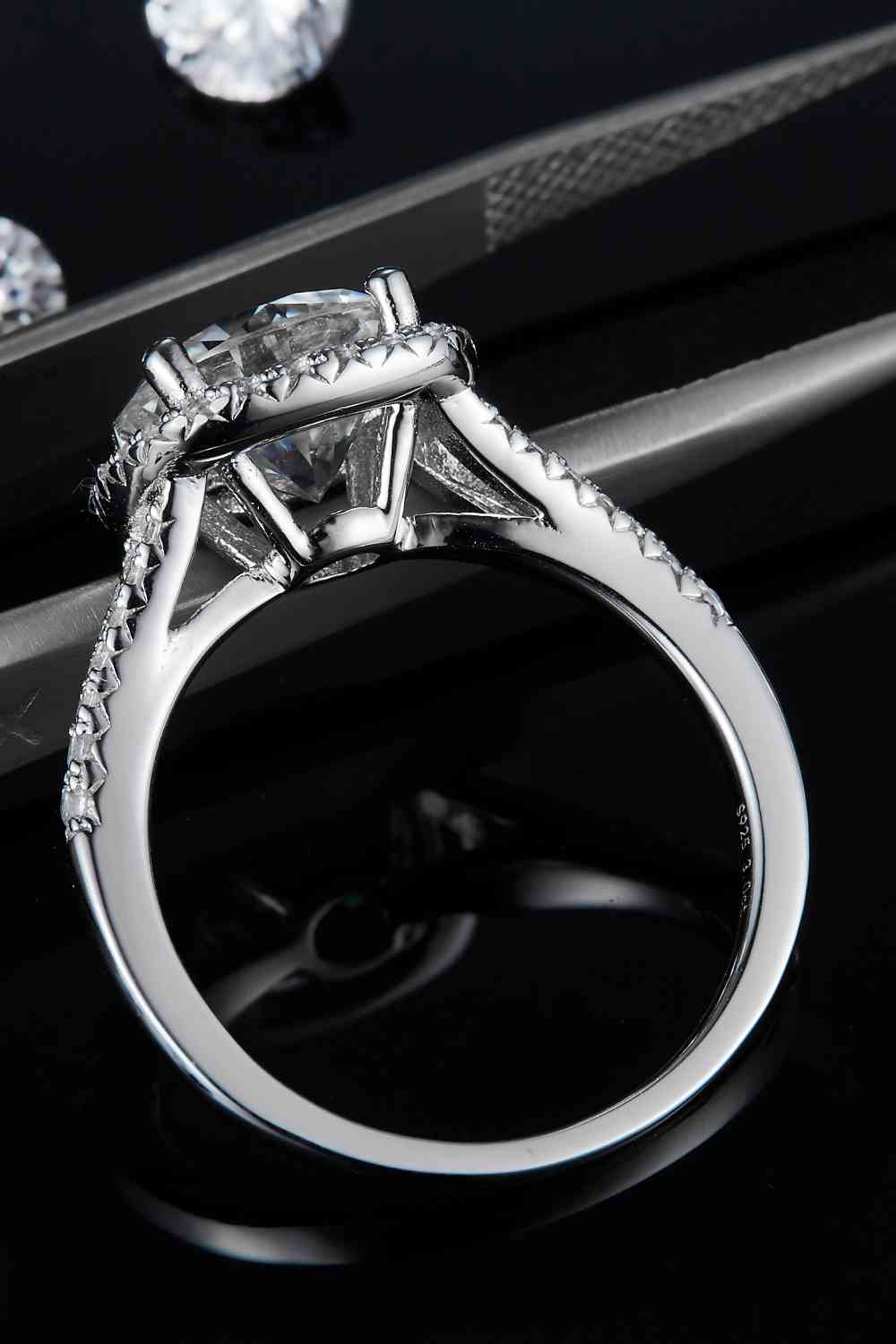 3 Carat Moissanite Halo Ring - Image 3