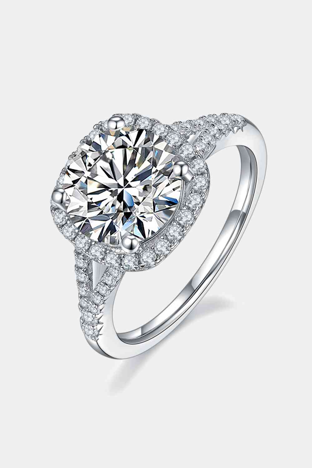3 Carat Moissanite Halo Ring - Image 4