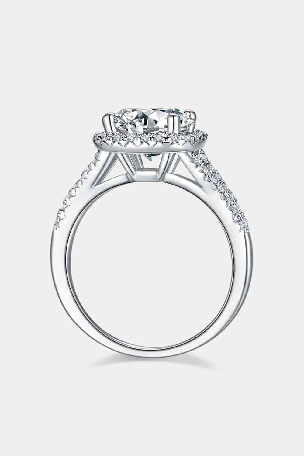 3 Carat Moissanite Halo Ring - Image 6