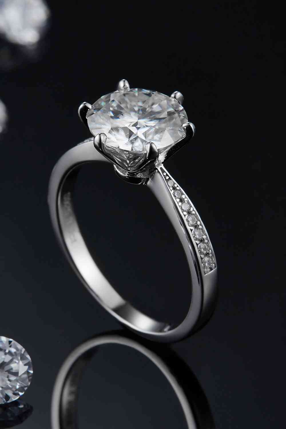 3 Carat Moissanite Side Stone Ring - Image 5