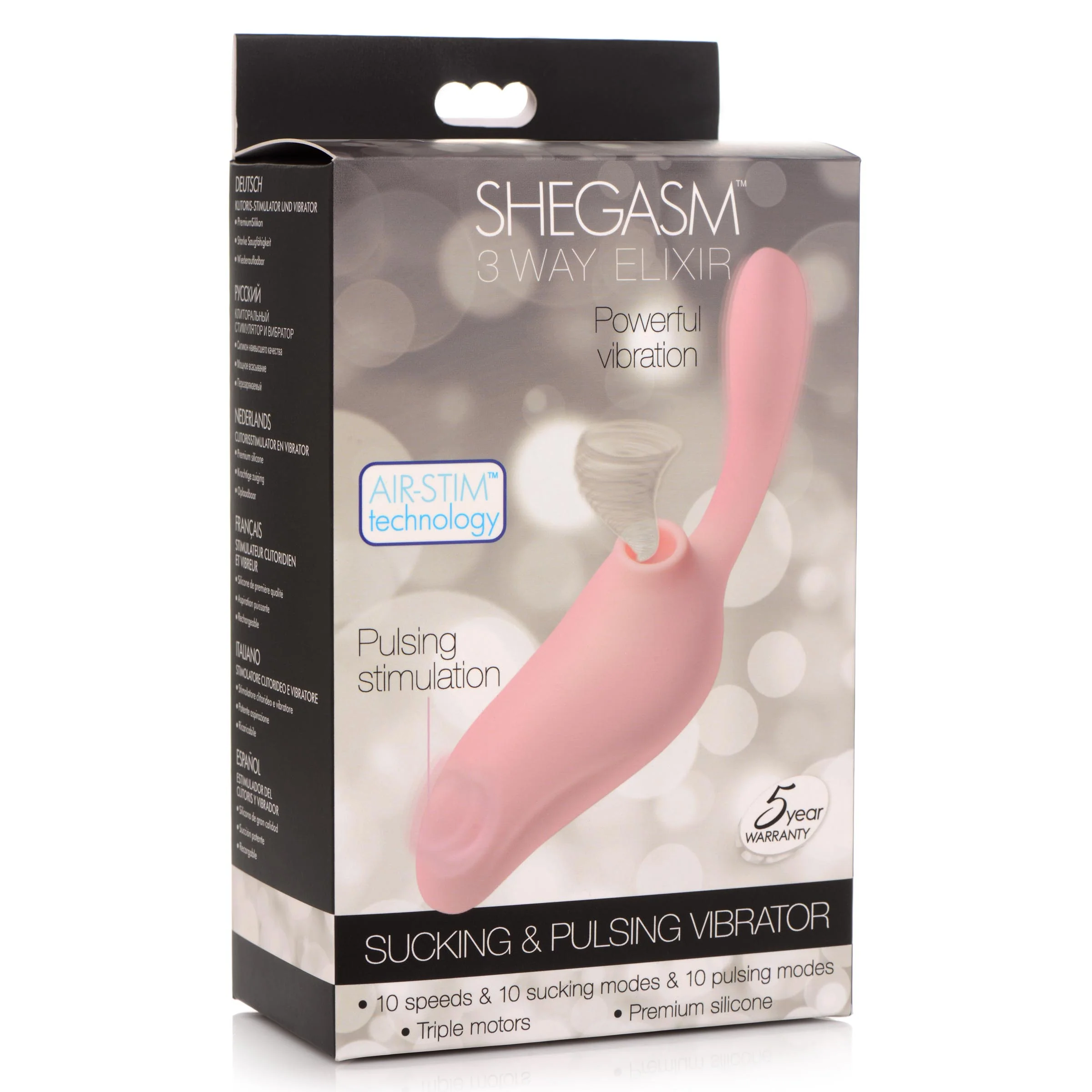 3 Way Elixir Sucking And Pulsing Vibrator - Image 2